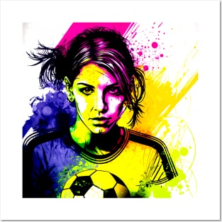 Soccer Player Graffiti Art Splash Paint Posters and Art